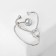 Brooch "Stethoscope" is large, the color is white in silver