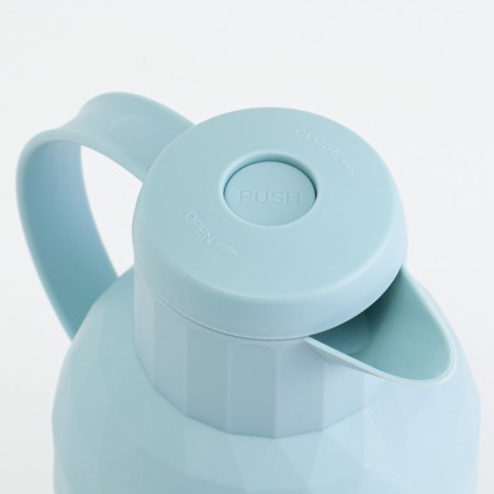 Thermos-coffeery 1 l, retains heat 24 hours, glass flask, turquoise-3