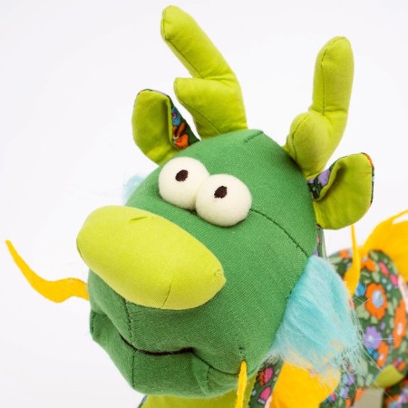 Мягкая игрушка «Дракон», цвет зелёный-3