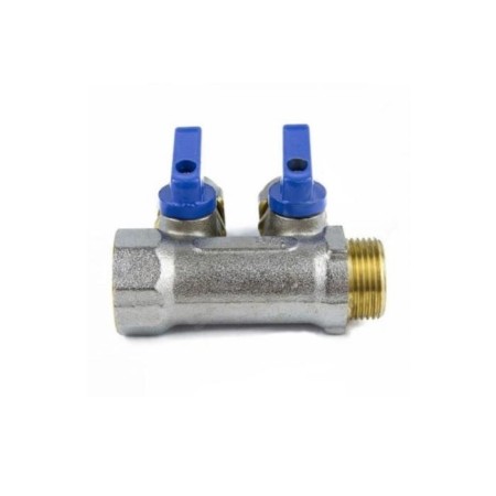 Aquasfera collector 7016-05, 1 "x16 mm, 3 outings, compression with ball valves, 35 mm-3