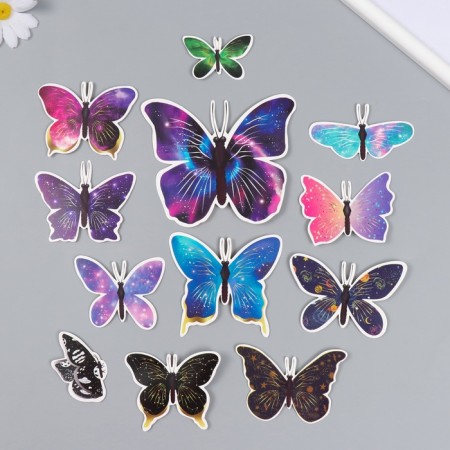 Butterflies Cardboard "Cosmus for magnetos" set 12 pcs h = 4-10 cm for magnet-2