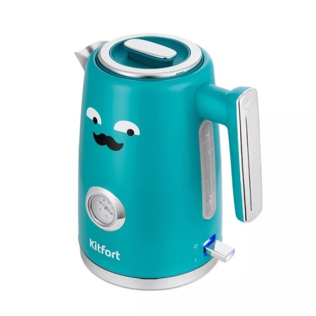 KT-6144-2 kettle, plastic, 1.7 l, 2200 watts, dark turquoise