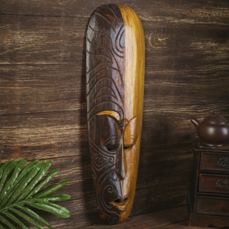 Mask wall tree "Aboriginal darkness/light" 3x18x50 cm-1