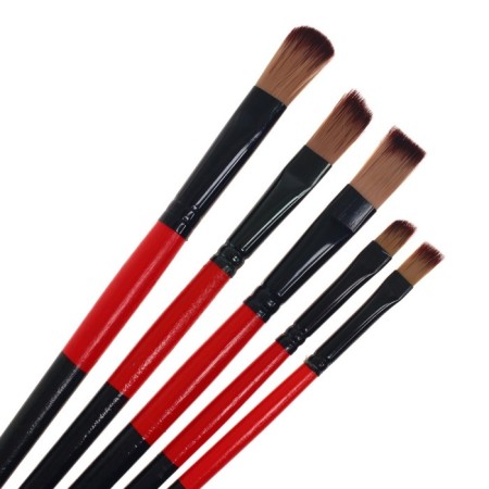 A set of Calligrata brushes “nylon” pile, flat, 5 pieces.-1