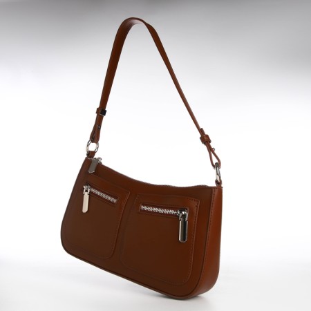 Female bag Textura, small size, brown color-3