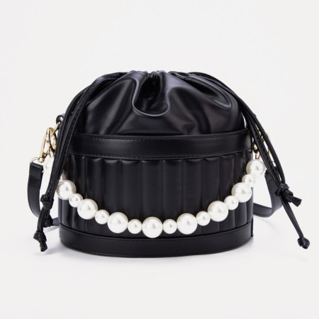 Cross-Bodi bag, cord department, black color