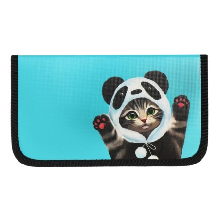 Penal 1 section 115 x 205 x 30 mm, calligrata "cat panda", laminated cardboard-1