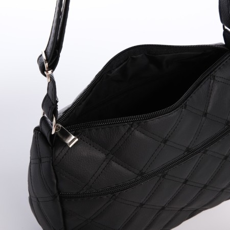 Bag Cross-Bodi with a zipper, black color-4