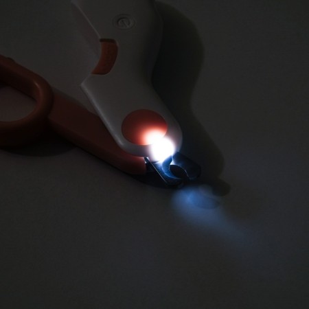 Claw - scissors for animals with LED lantern, pink-1