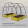 Glocked bed, 195 × 100 × 15 cm, yellow, Greengo
