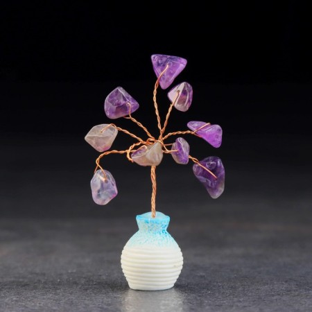 Souvenir "Wage tree. Amethyst", natural stone, 7 x 3 cm