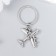 Trick Metal "Airplane with turbines" silver 3.8x3.8 cm