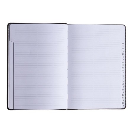 Telephone book A5, 64 sheets DEVENTE.Wild, hard -leather cover, cream block 70 g/m2, dark brown-2