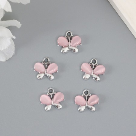 Decor for creativity Metal "Butterfly" pink 1.4x1.5 cm-2