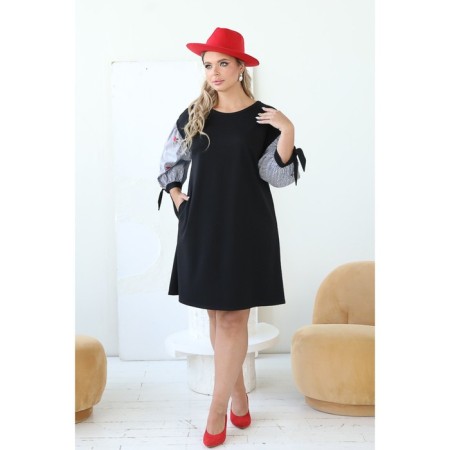 Female dress, size 52, black color-1