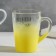 Glass mug with a gradient and drawing "Enjoy", 300 ml