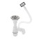 Kitchen sink "Vladiks", cut, with a siphon, 45x74 cm, right, stainless steel. steel 0.6 mm, decor