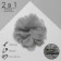 Brooch-stroke textile "flower" cloves, color gray color