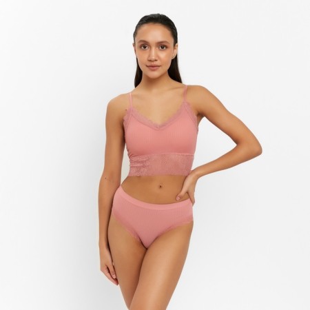 Female set (top, panties) Pink color, size 42-44