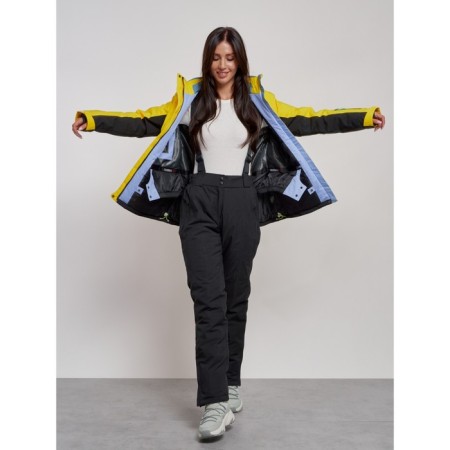 Ski jacket female, size 50, yellow color-8