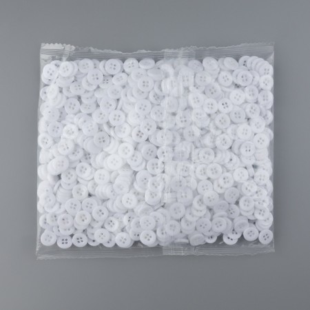 Button 4 punctures, d = 10 mm, the color is white, price per 1 piece-2