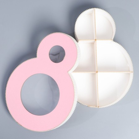 Gift box, confectionery packaging "March 8" Pink, 22 x 16 x 5 cm-1