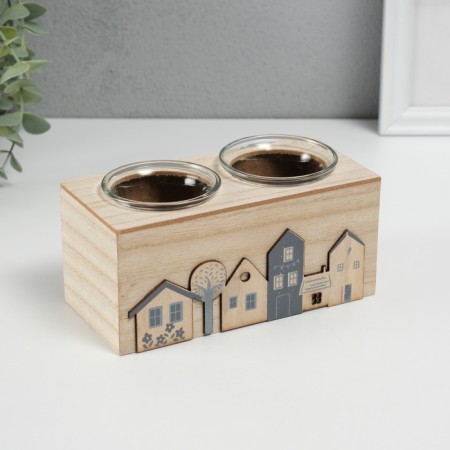 Summary tree for 2 candles "houses" d = 4 cm 7.7x15.5x8 cm