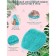 Silicone massage rug for washing legs and body, on suction cups, blue color