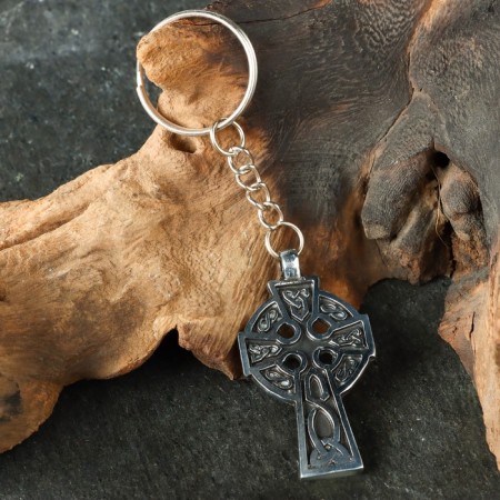 Protective amulet "Celtic Cross", 26x44mm, metallic-5