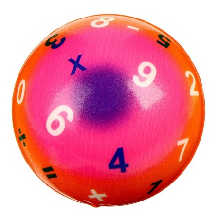 Baby soft ball "Study fun", numbers 6.3cm, in showbox-4