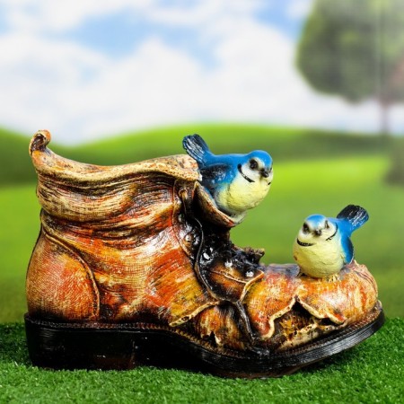 Figure Kashpo "boots with two birds" 18x14cm-2