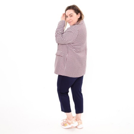 Female jacket, pink color, goose foot, size 54-7
