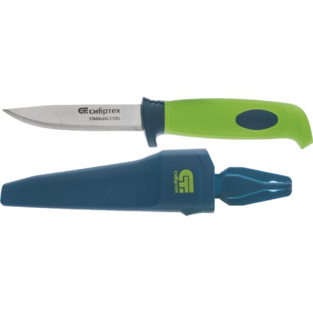 Sibrtekh Nomber Knock 79015, 220 mm, 100 mm blade, rubberized handle, cover
