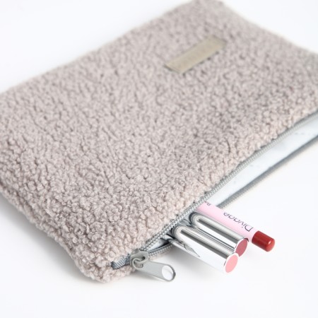 Lightning cosmetic bag, textura, gray color-7