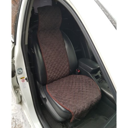 Syden seat Alcantara Skyway Expensiv, brown, beige line, S01302014-1