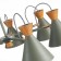 Ceiling EVOLUCE lamp. Sle125112-07. Modica. 7x40 watts, E14, 75x75x45 cm, gray color, golden