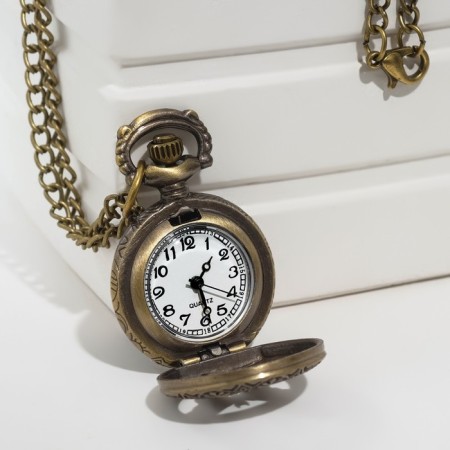 Pocket clock "Butterfly", quartz, 3.5 x 2.6 cm-1
