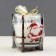 Aromatic candle in a glass on the stand "Santa Claus", 10x9.5x9 cm, mint