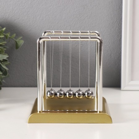 Plastic Plastic "Balls of Newton" gold 13.5x11x13.5 cm-2
