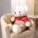 Soft toy "Bear", in a red shirt, 100 cm, white color