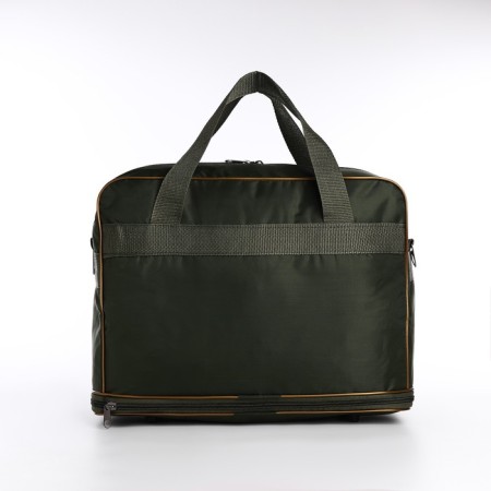 Road bag with lightning, with an increase, external pocket, long belt, khaki color-2