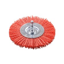 The brush is flat for the drill kwb, d = 100 mm, the shank d = 6 mm, stiff, nylon with aluminum oxide