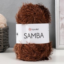 Samba yarn 100% polyester 150m/100g (2034 brown)