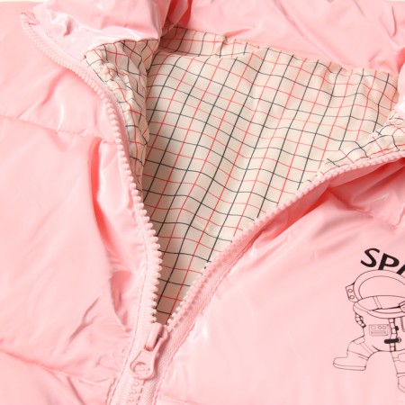 Warm vest for girls, pink color, height 140-146 cm-2