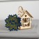 Christmas tree toy "House with a deer", from batteries, a glow of warm white