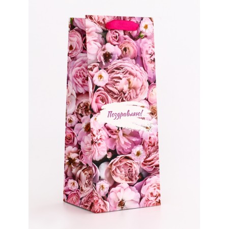Gift package for a bottle, "Congratulations", 13 × 32 × 11.3 cm-1
