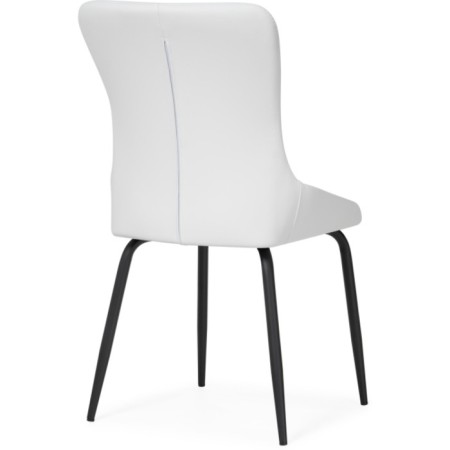 Lado Metal/Ecokozha, black/white 47x51x90 cm stool.-3