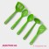 A set of kitchen supplies of the “Point”, 5 objects, green color