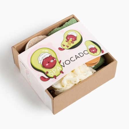 Gift set of Ethel "Avocado" towel 30x60 cm and accessories-5