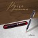 Ballic handle, Gift Calligrata "Rhilks", in a plastic case, rotary, black with silver inserts